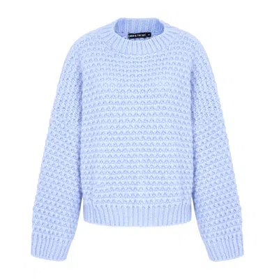 Cara & The Sky Women's Darwin Oversized Chunky Knit Jumper Blue