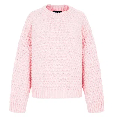 Cara & The Sky Women's Darwin Oversized Chunky Knit Jumper Pink