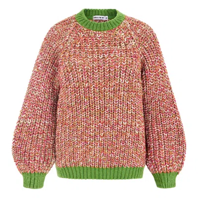 Cara & The Sky Women's Green Debbie Twist High Neck Jumper - Olive