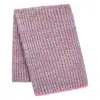Cara & The Sky Women's Green / Pink / Purple Florence Twist Oversized Knitted Scarf - Pink In Green/pink/purple