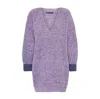 Cara & The Sky Women's Pink / Purple Rosie V Neck Twist Tunic Jumper - Lilac In Pink/purple