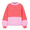 Cara & The Sky Women's Pink / Purple Taz Recycled Cotton Mix Two Tone Jumper - Pink In Pink/purple