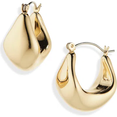 Cara Basket Hoop Earrings In Gold