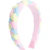 Cara Braided Pastel Headband In Pink Multi