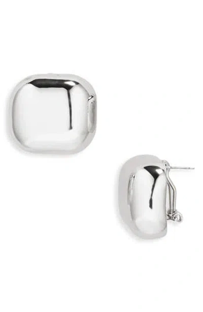 Cara Button Cushion Stud Earrings In Yellow