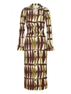 Cara Cara Abstract-print Midi Dress In Multi