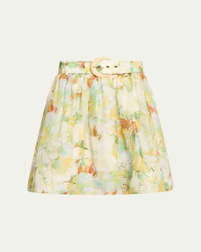 Cara Cara Alba Belted Mini Skirt In Terra Lt Blue