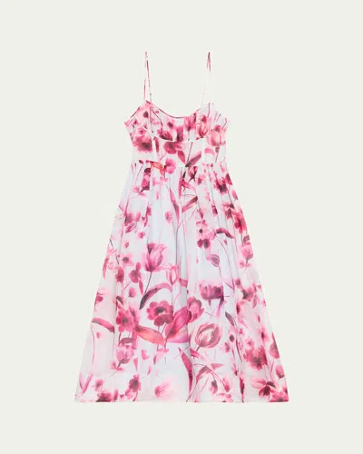 Cara Cara Alba Floral Fit-&-flare Midi Dress In Multi