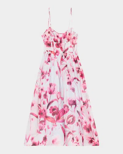 Cara Cara Alba Floral-print Midi Dress In Multi