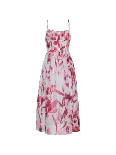 Cara Cara Alba Floral-print Midi Dress In Multi