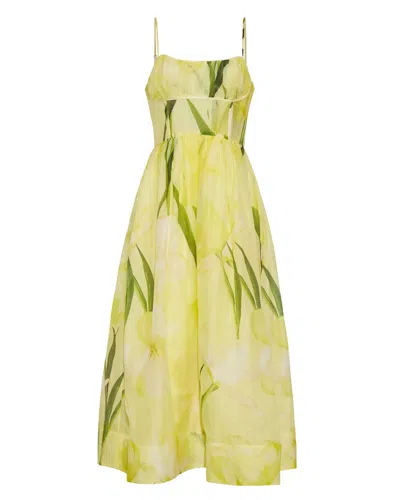 Cara Cara Alba Midi Dress In Yellow