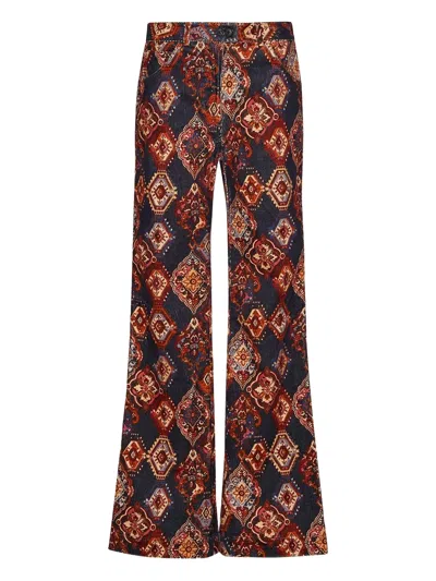 Cara Cara Alfie Corduroy Flared Trousers In Multi