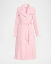 Cara Cara Alpine Sequined Trench Coat In Pink