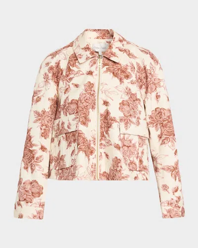 Cara Cara Andrew Floral Denim Shirt Jacket In Multi
