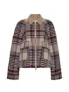 Cara Cara Andrew Plaid-check Jacket In Gray