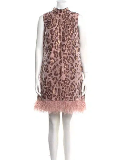 Pre-owned Cara Cara Animal Print Mini Dress W/ Tags