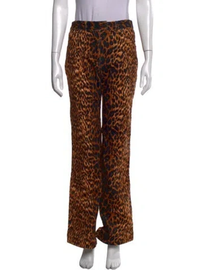 Pre-owned Cara Cara Animal Print Wide Leg Pants W/ Tags In Multi