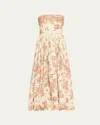 Cara Cara Anisha Strapless Linen Bubble Dress In Neutral