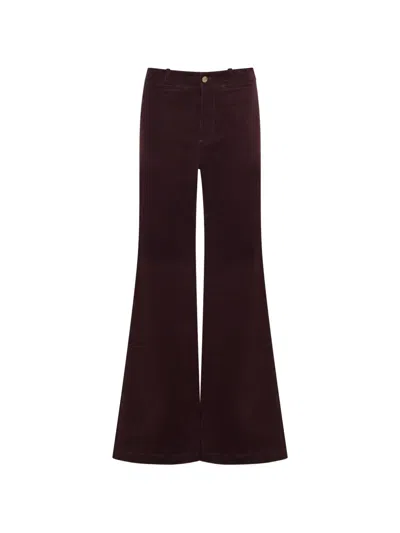 Cara Cara Annie Flared Corduroy Trousers In Burgundy