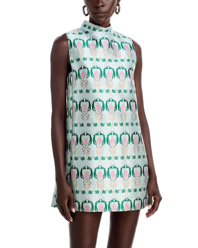Cara Cara Areeva Mock Neck Mini Dress In Gray