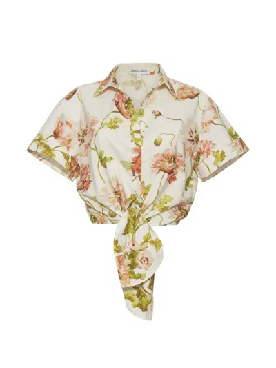 Cara Cara Asbury Floral-pattern Shirt In Neutral
