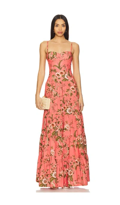 Cara Cara Ashton Dress In Chintz Guava