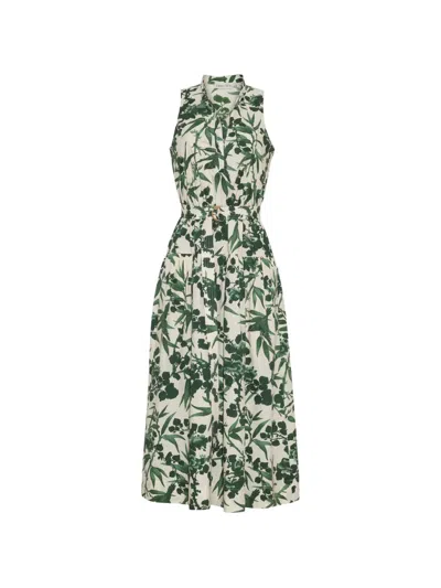 Cara Cara Atlas Button-up Midi Dress In Multi