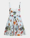 Cara Cara Audrey Mini Dress In Botanica Blue