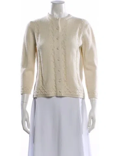 Pre-owned Cara Cara Baby Alpaca Crew Neck Sweater In Neutral