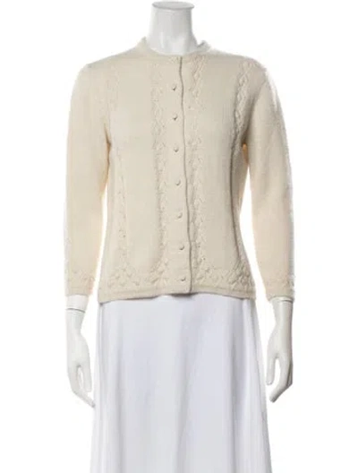 Pre-owned Cara Cara Baby Alpaca Crew Neck Sweater In Neutrals