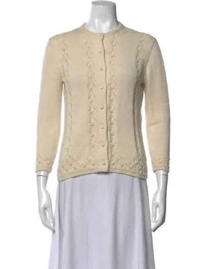 Pre-owned Cara Cara Baby Alpaca Patterned Sweater In Neutrals