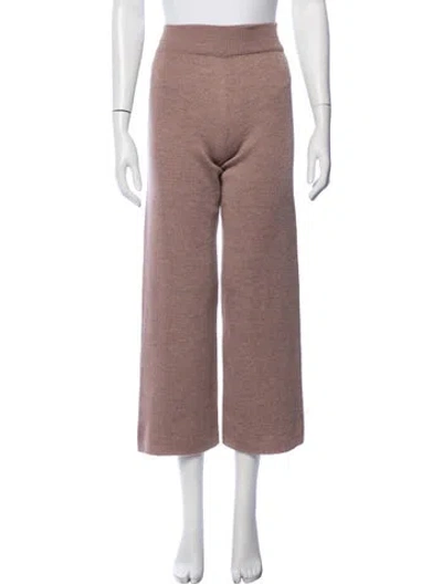 Pre-owned Cara Cara Baby Alpaca Wide Leg Pants In Neutrals