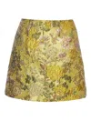 Cara Cara Bea Floral Mini Skirt In Green