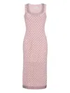Cara Cara Beaded Midi Dress In Pink
