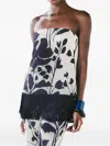 Cara Cara Benita Fringed Floral-print Stretch-crepe Tank In Multi