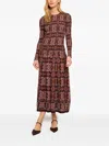 Cara Cara Blossom Floral-print Long-sleeve Dress In Multi
