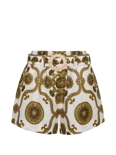 Cara Cara Bosco Floral-print Shorts In White