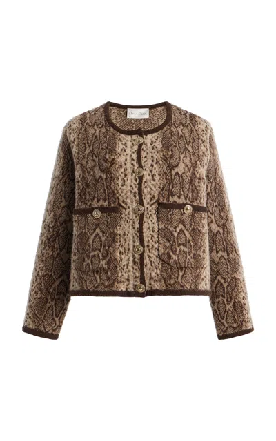 Cara Cara Bristol Snakeskin-print Cardigan In Multi