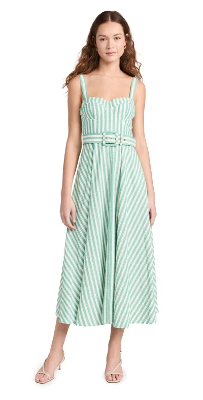 cara cara green and white dress Cara Cara Asbury Dress - Green White Stripe