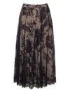 Cara Cara Carolina Chantilly-lace Skirt In Black