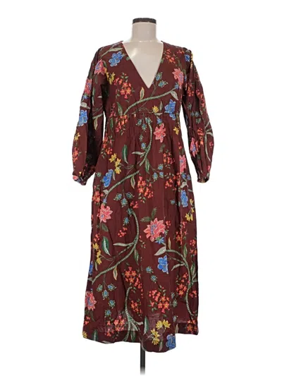 Pre-owned Cara Cara Casual Dress In Brown