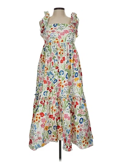 Pre-owned Cara Cara Casual Dress In White