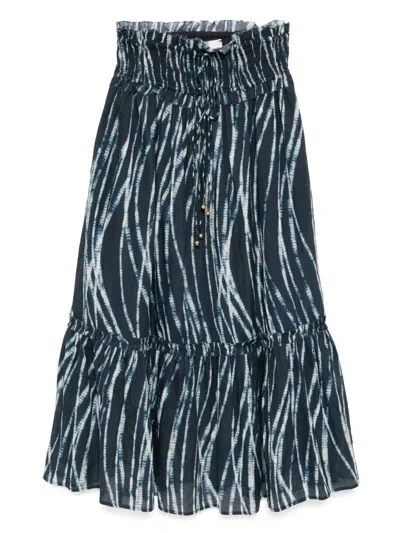 Cara Cara Cece Midi Skirt In Blue