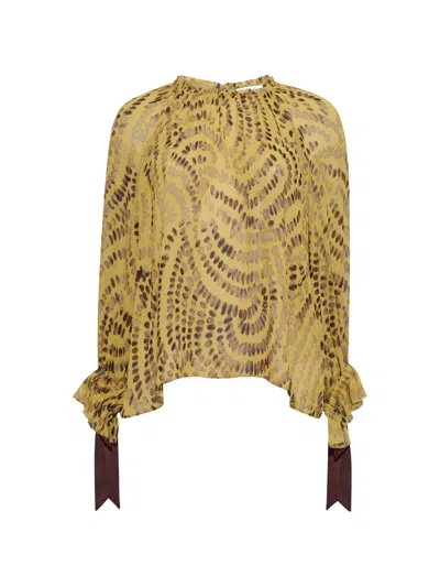 Cara Cara Cecile Ruffled Top In Yellow