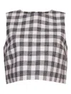 Cara Cara Check-pattern Sleeveless Top In Black