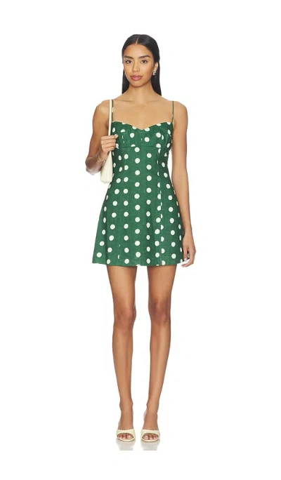 Cara Cara Cherry Mini Dress In Green