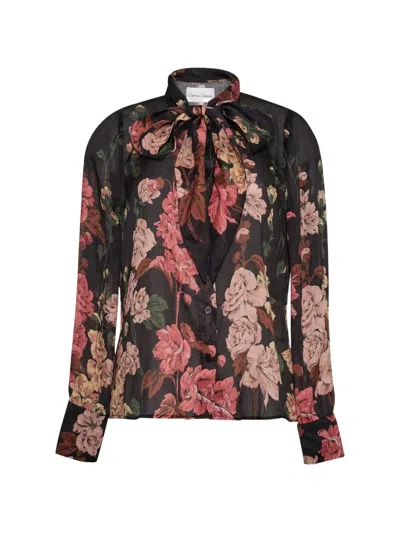 Cara Cara Chili Floral-print Shirt In Black