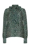 Cara Cara Chili Linen-silk Shirt In Green