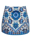 Cara Cara Chrissy Mini Skirt In Blue