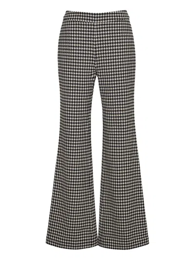 CARA CARA CHRISTOPHER HOUNDSTOOTH FLARED TROUSERS